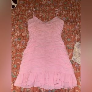 Lucy In the Sky Pink Ruched Dress Size small